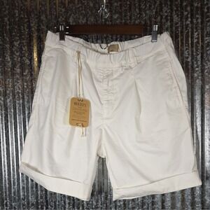 $165 New 40WEFT Mike Men's 32 Waist Size Casual Navy Drawstring Stretch Shorts